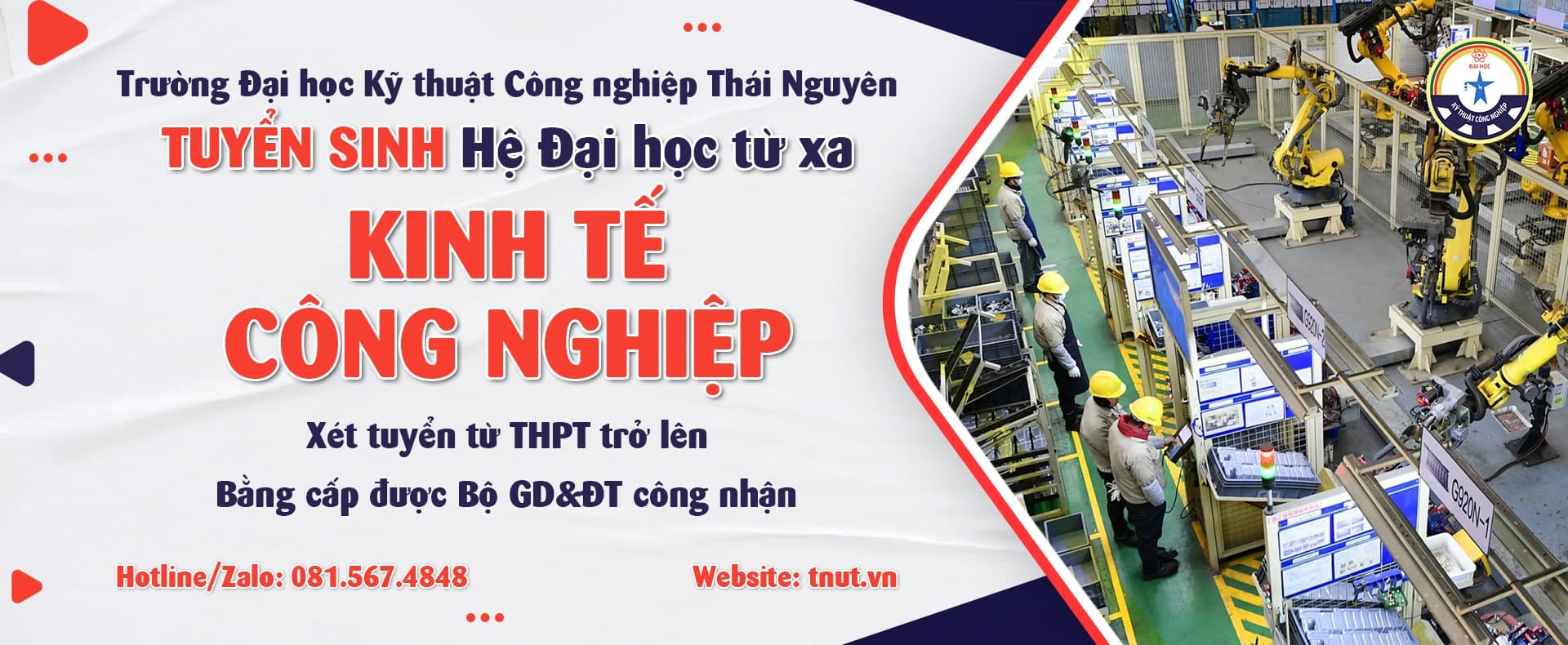 Banner tuyển sinh Đại học Kỹ thuật Công nghiệp Thái Nguyên