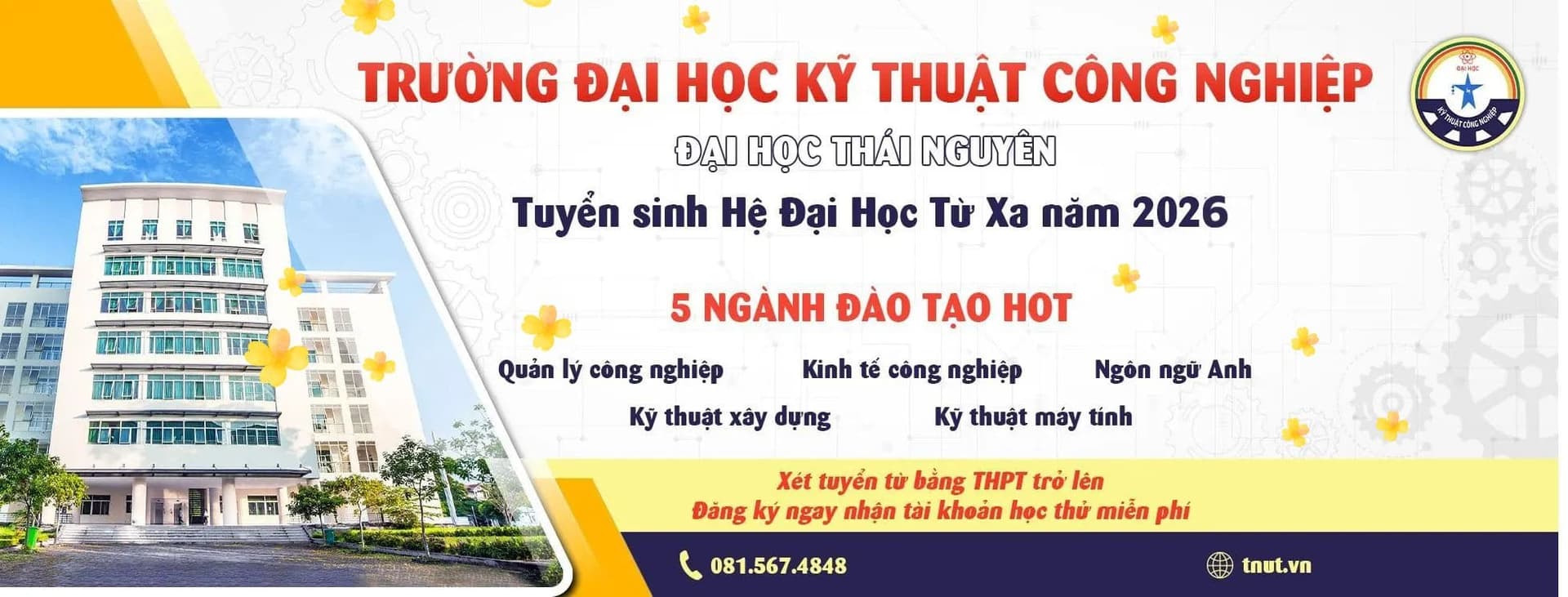 Banner tuyển sinh Đại học Kỹ thuật Công nghiệp Thái Nguyên